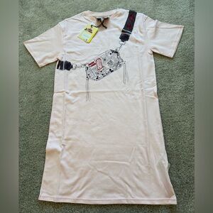 Marc Jacobs disney girls Mickey Minnie pink T-Shirt dress with cameraBag Graphic